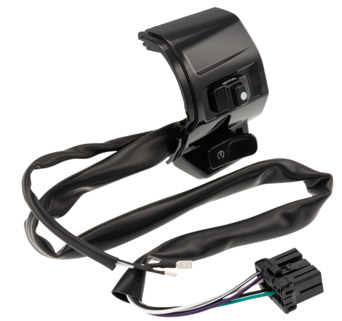 Unidad de conmutación DMP derecha para Vespa Primavera/Sprint, negro brillante