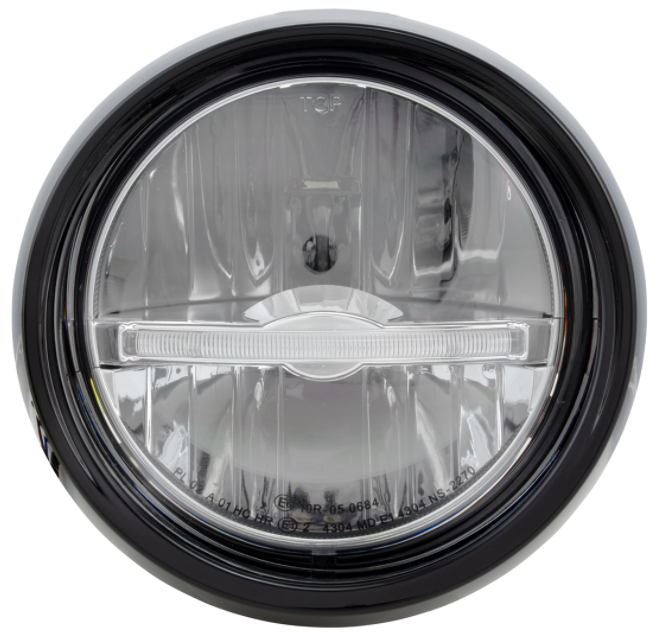 Faro LED para Vespa Primavera 50-150ccm 2T/4T (-'18), negro brillante