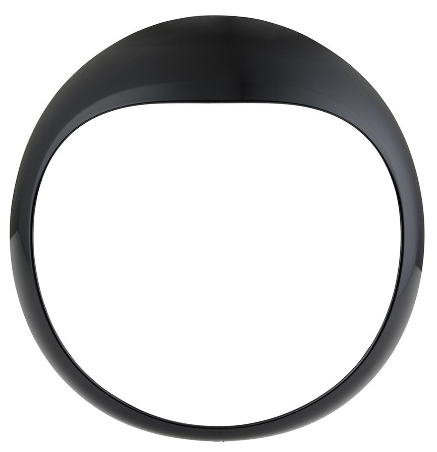 Anillo de luz para Vespa GTS/GTS Super/GT/GT L 125-300cc, negro brillante
