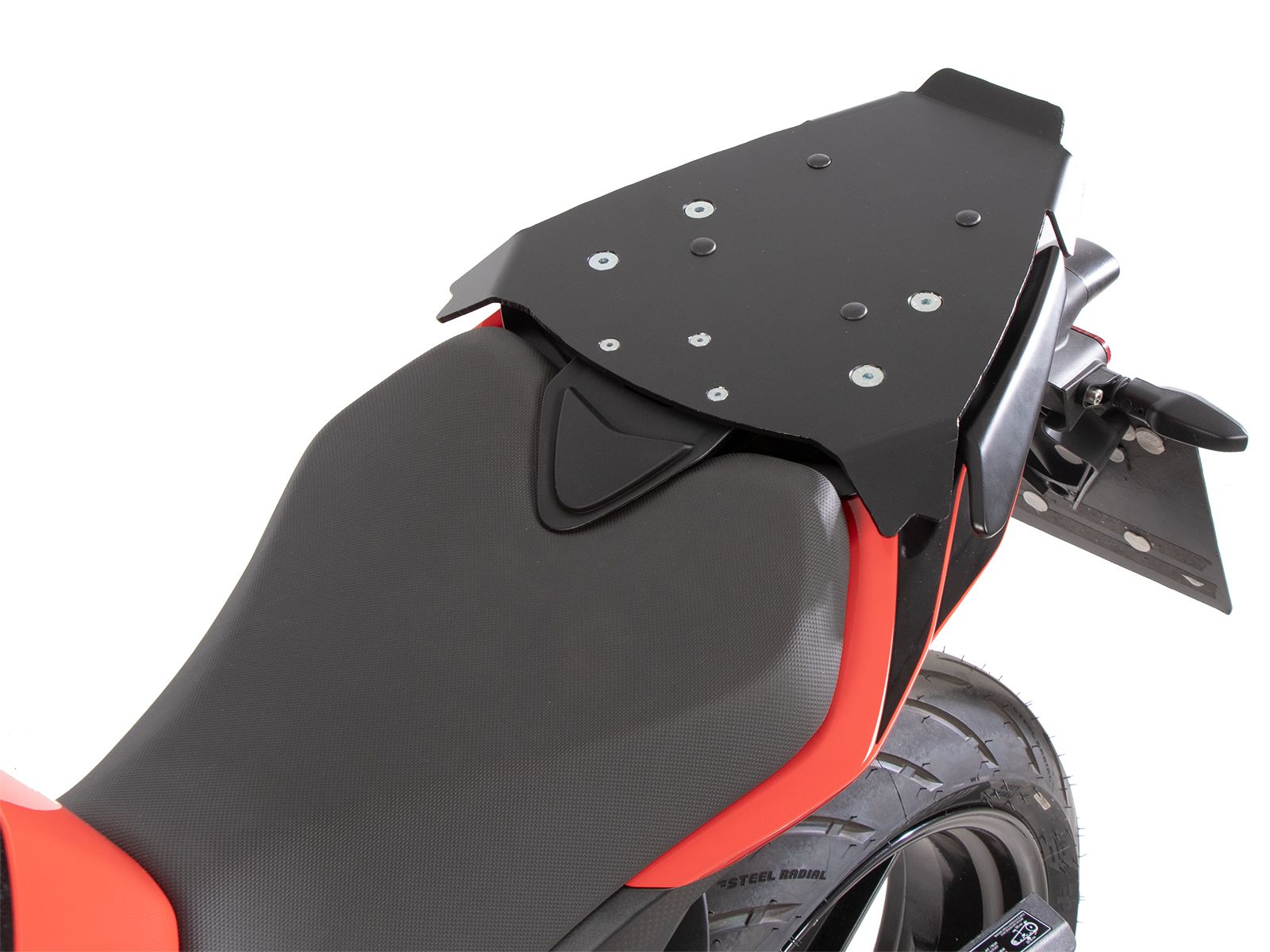 Portaequipajes deportivo fijo negro para Aprilia Tuono 457 (25- ) Hepco & Becker