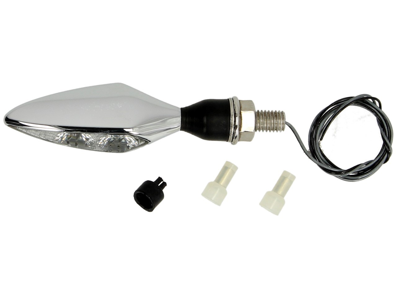Indicador Kellermann, Rhombus Extreme, acero, LED, VR/HL, 12 V, cromo brillante, M8x20, homologado E