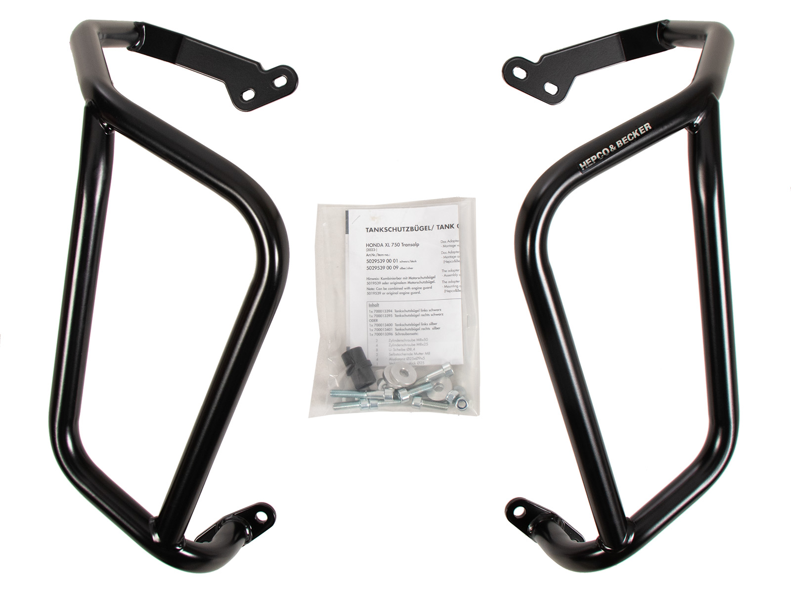Protector de depósito negro para Honda XL 750 Transalp / E-Clutch (25-) Hepco & Becker