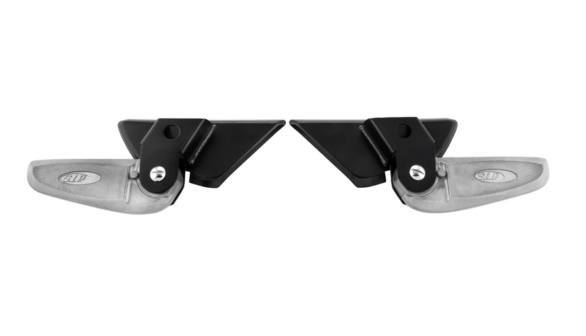 Estriberas derecha e izquierda para Vespa LX /LXV /S 50-150cc, negro/plata