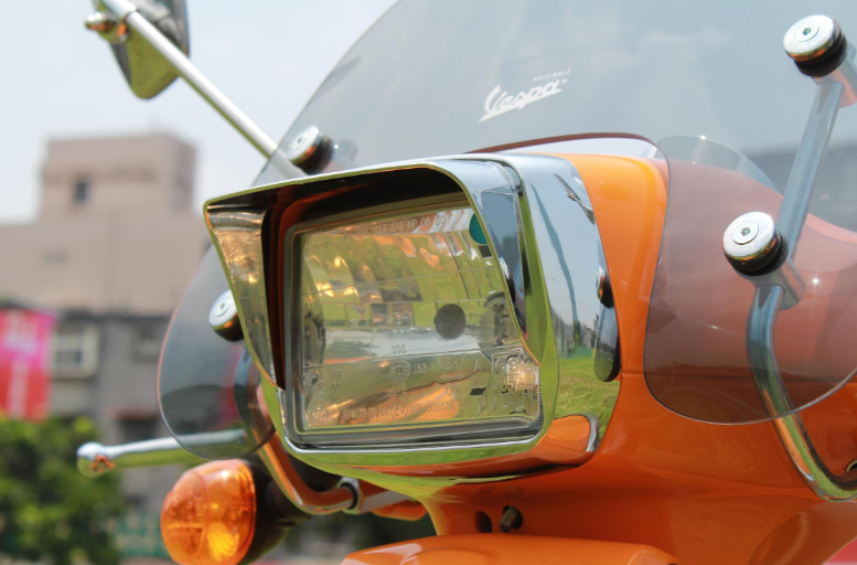 Aro de lámpara con tulipa para Vespa S 50-150ccm, cromado