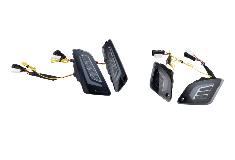 Kit indicador ZELIONI delantero y trasero para Vespa GTS/GTS Super/GTV 125-300cc, tintado