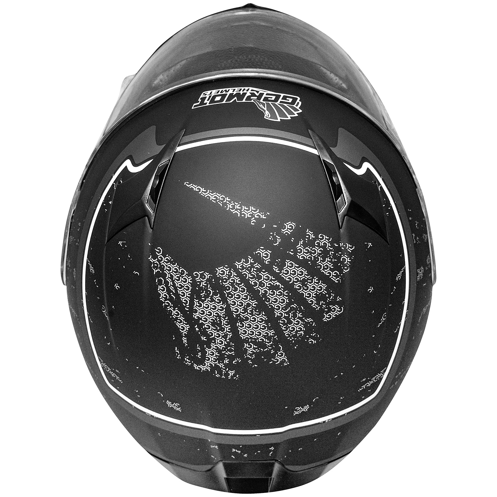Casco integral Germot GM 306, negro mate/gris