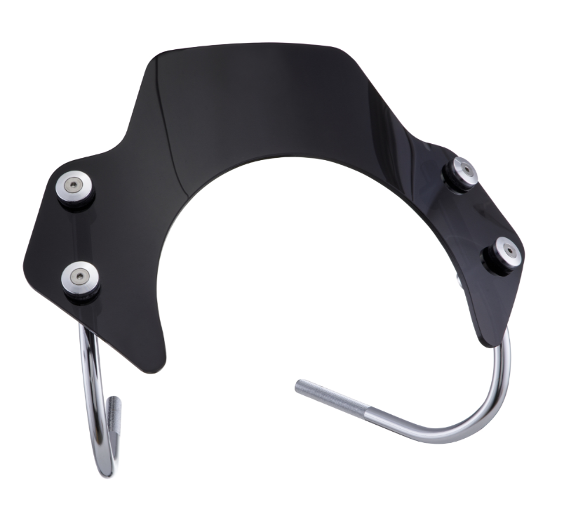 Flyscreen para Vespa GTS/GTS Super/GT/GT L 125-300cc, soportes plateados, tintado negro