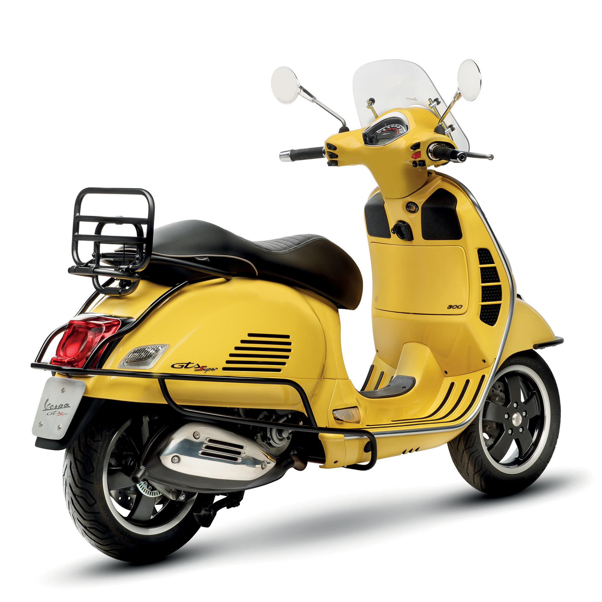 Portaequipajes trasero plegable original negro para Vespa GTS/GTV