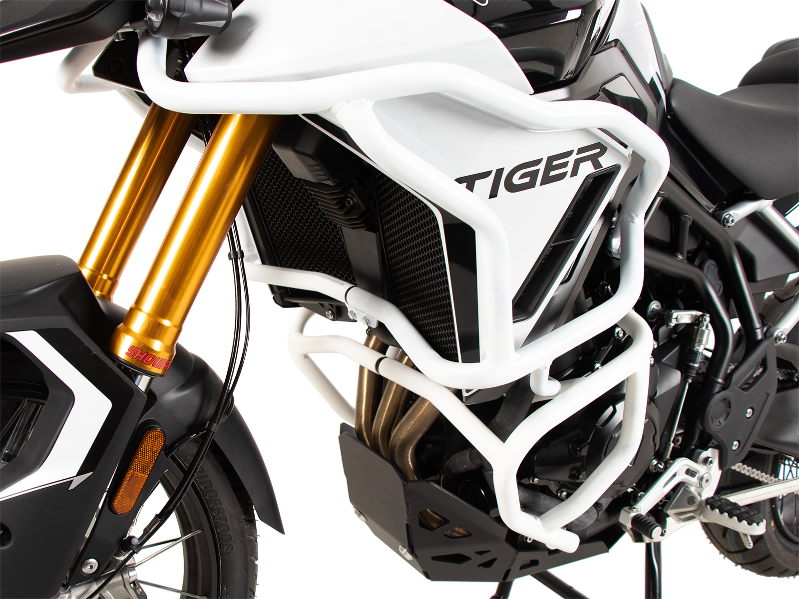 Protector motor blanco para Triumph Tiger 900 GT / Pro (24-) Hepco & Becker