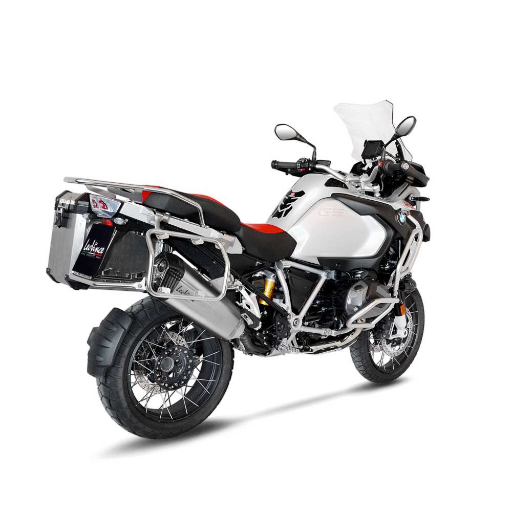 Sistema de escape LeoVince LV-12 para BMW R 1200 /1250 GS /Adventure, plata, slip on, E-certificado