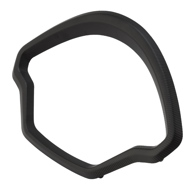 Anillo decorativo velocímetro para Vespa GTS/GTS Super 125/300cc (`22-), aluminio, anodizado negro mate