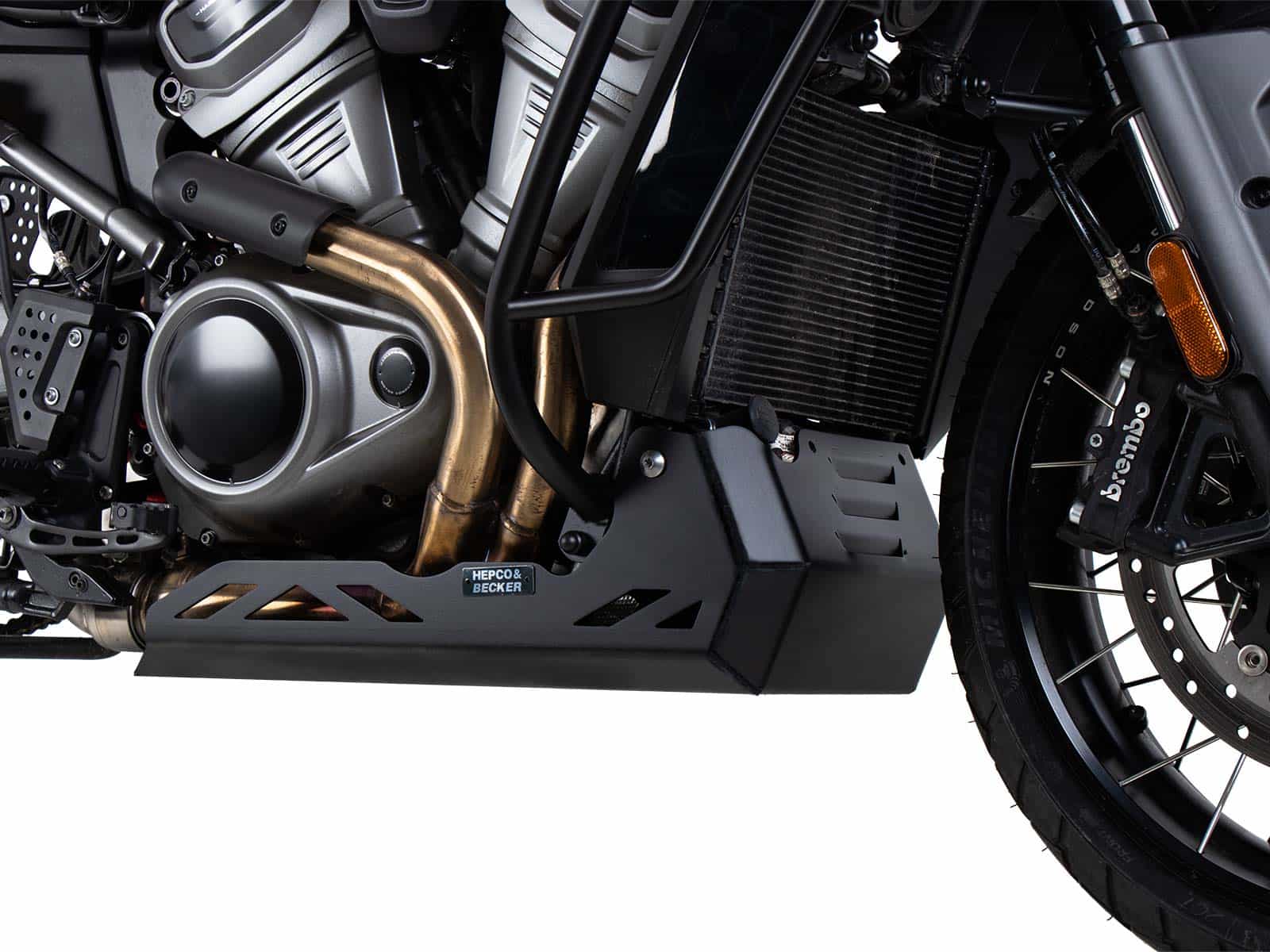 Placa de protección del motor negra para Harley Davidson Pan America (21-) Hepco & Becker