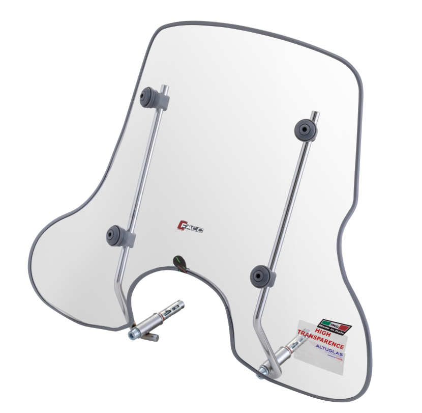 Parabrisas FACO 4 estaciones para Vespa ET2/ET4 50-150cc, transparente