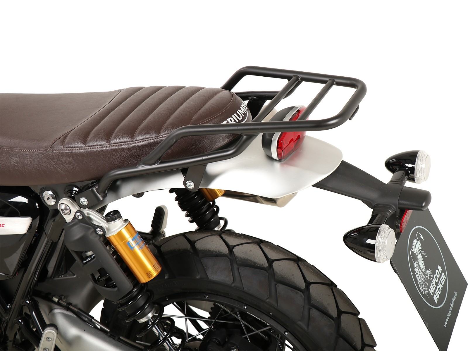 Puente de equipaje de tubo negro para Triumph Scrambler 1200 XC (2019-)