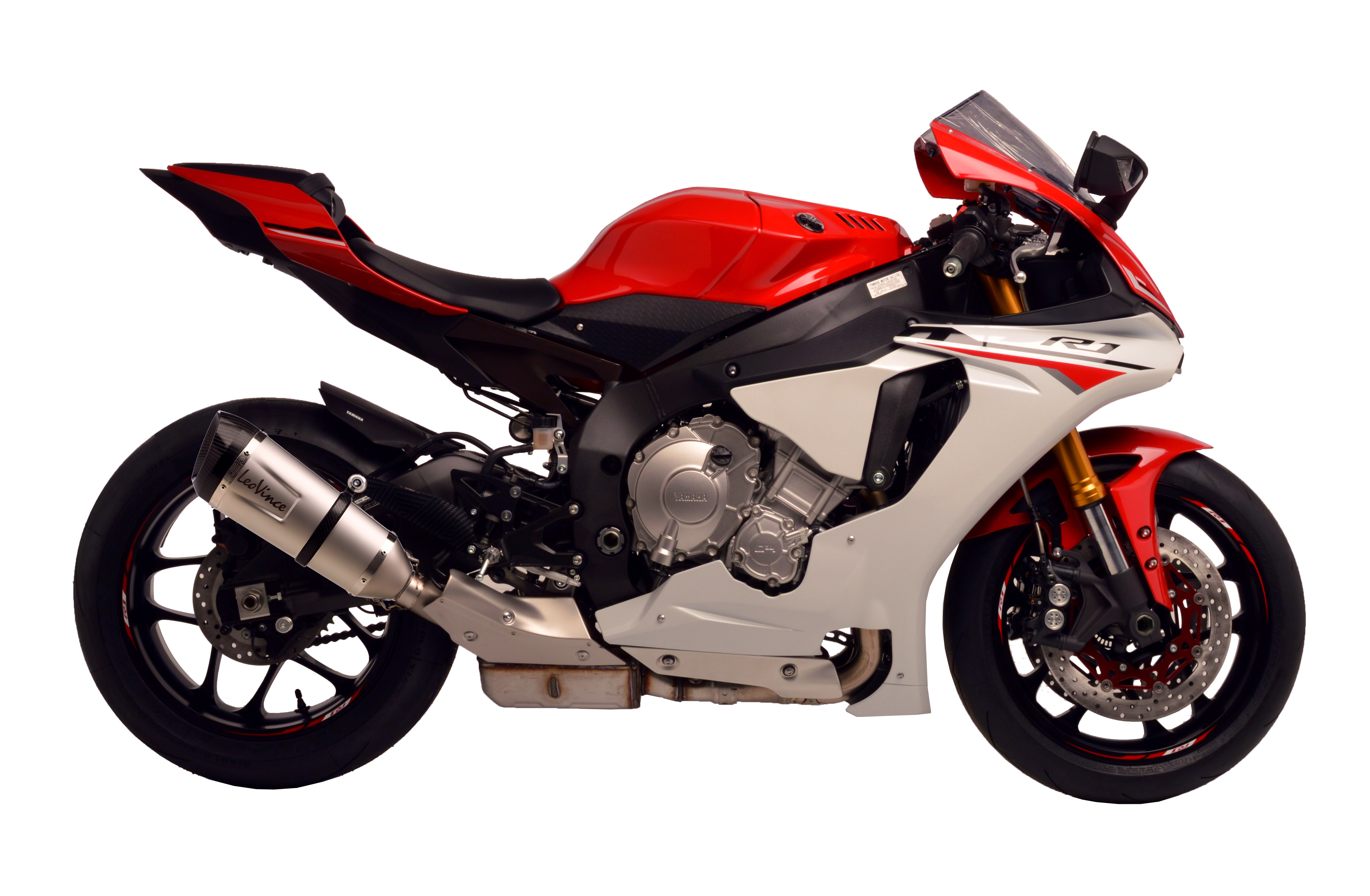 Sistema de escape LeoVince Factory S, acero inoxidable, slip on para Yamaha YZF-R1 / M (Bj.15-16)