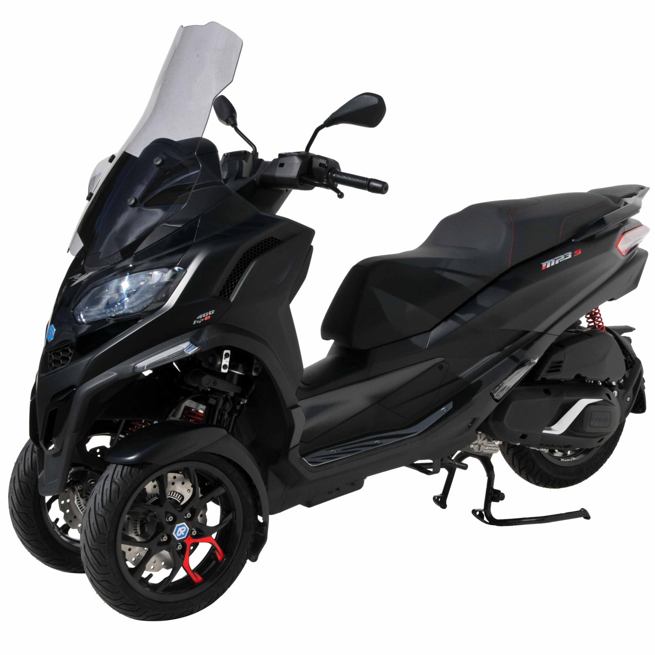 Parabrisas ERMAX con protector de manos para Piaggio MP3 400 HPE (-22), tintado/negro claro
