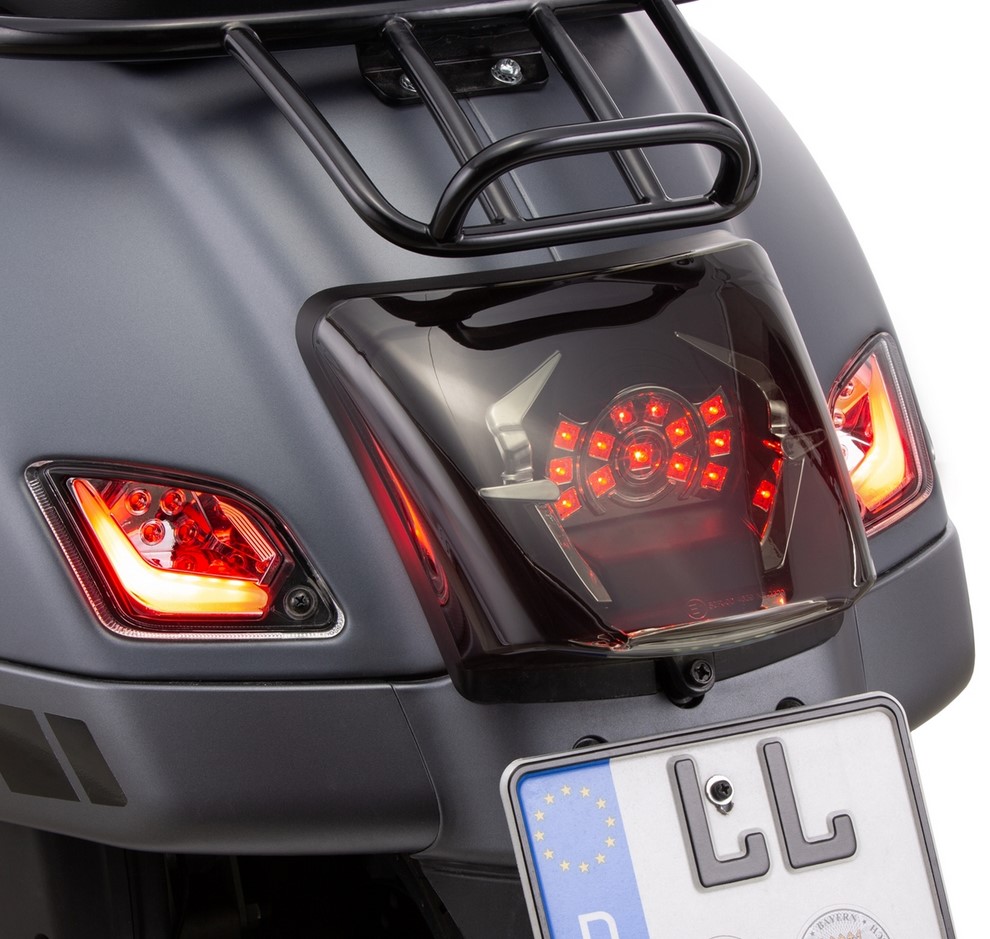 Kit de indicador trasero izquierdo/derecho para Vespa GTS/GTS Super/GTV/GT 60/GT/GT L ('03-'13), transparente