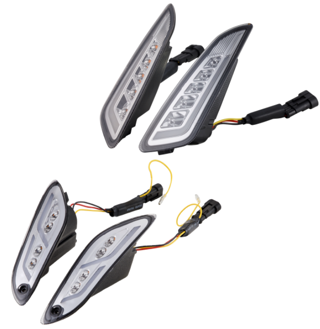 Kit de indicadores delanteros y traseros para Vespa Primavera/Sprint 125-150cc 2T/4T AC, tintados