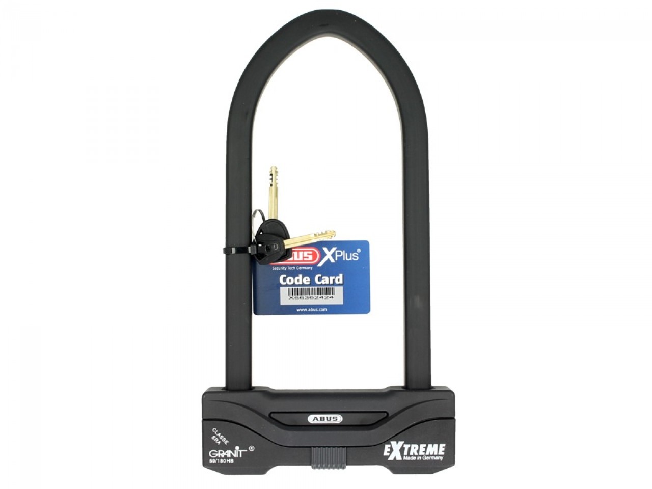 ABUS U-lock 260x111 Granit Extreme Plus 59 para moto, scooter y Vespa