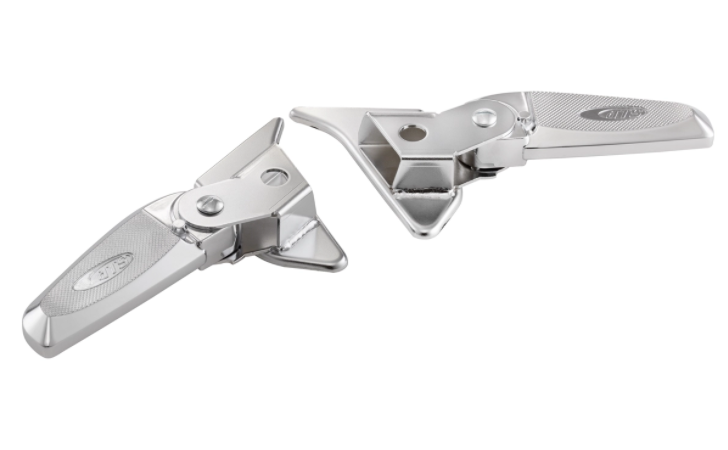 Reposapiés derecho e izquierdo para Vespa Primavera/​Sprint 50-150ccm 2T/​4T AC, cromo/cromo
