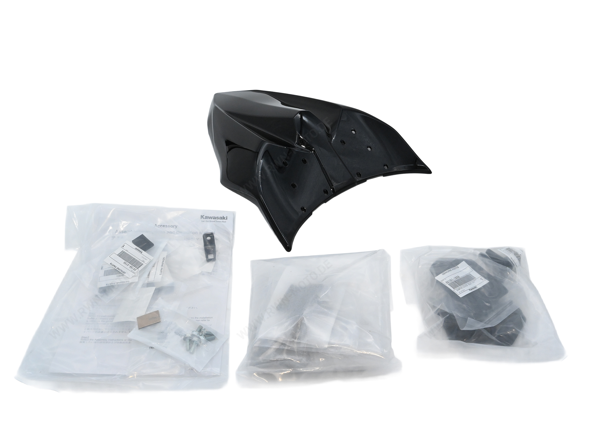 Funda para el asiento del acompañante "660" Negro Spark Metalizado Ninja650 2017/ Z650 2017 Original Kawasaki
