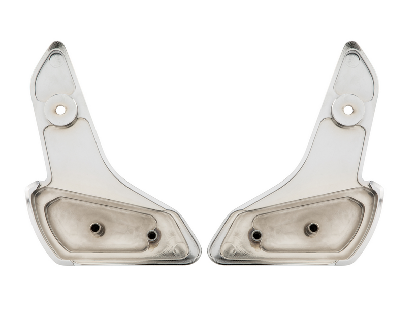 Estriberas derecha e izquierda para Vespa Primavera /Sprint 50-150ccm 2T/4T AC, cromadas