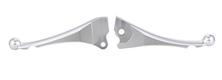 Juego de palanca de freno deportiva "Shorty 3D" izquierda/derecha para Vespa LX/LXV/S/Primavera/Sprint, plata