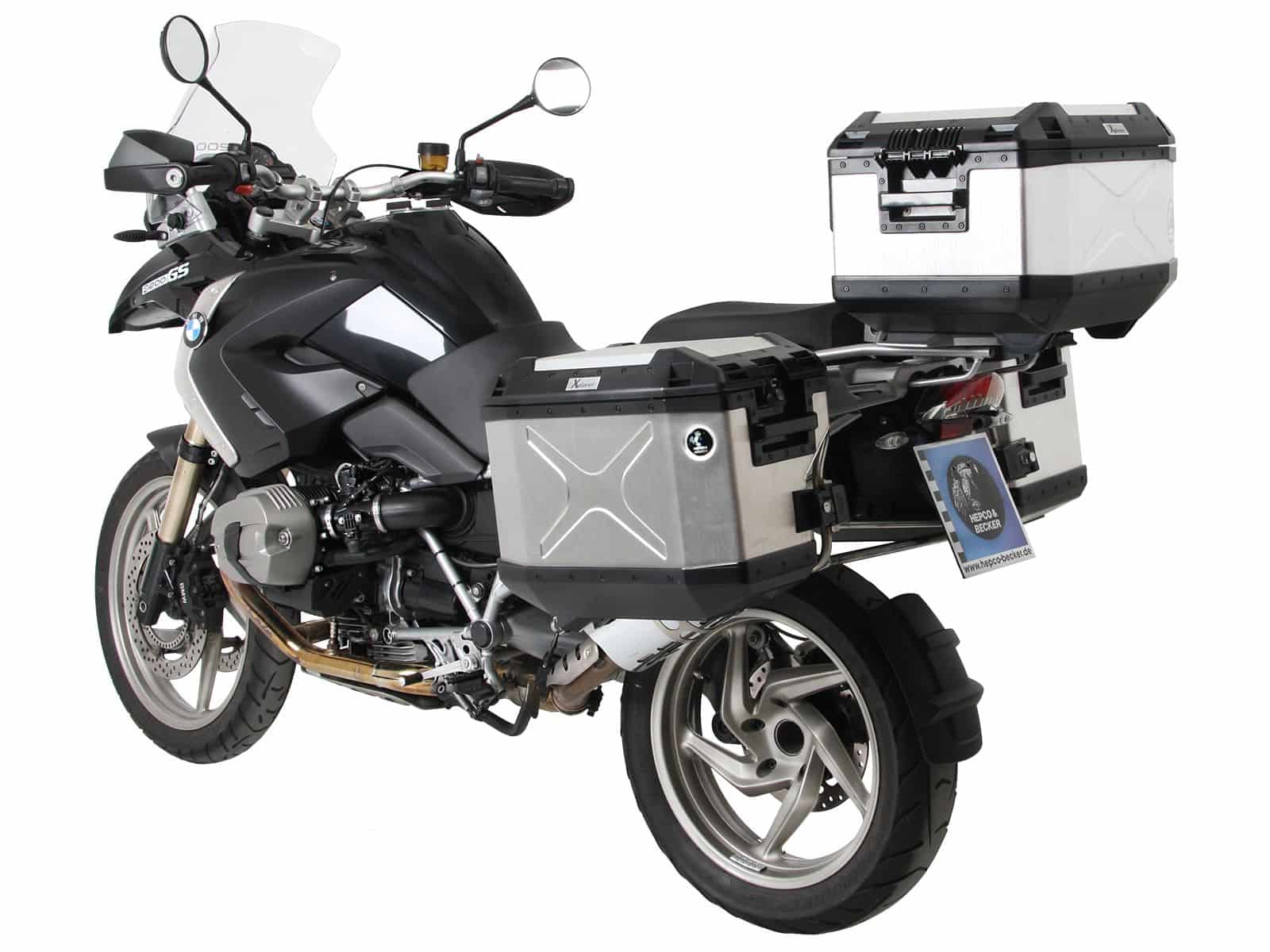 Juego portamaletas Portamaletas incl. juego portamaletas Xplorer Cutout plata para BMW R 1200 GS /Adventure (-13)