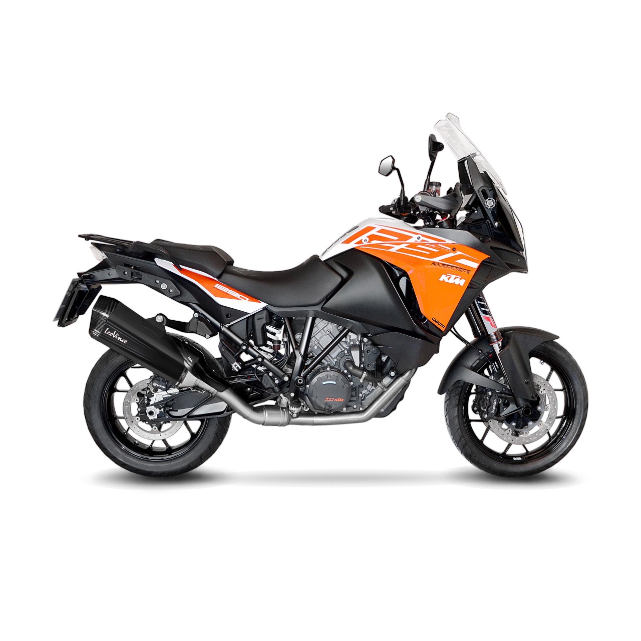 Escape LeoVince LV-12 para KTM Adventure /Duke, negro, slip on, Euro4, E-certificate