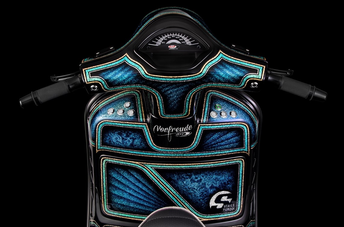 Cuentavueltas/cuentakilómetros para Vespa GTS/GTS Super 300cc FL ('14-), aspecto de carbono