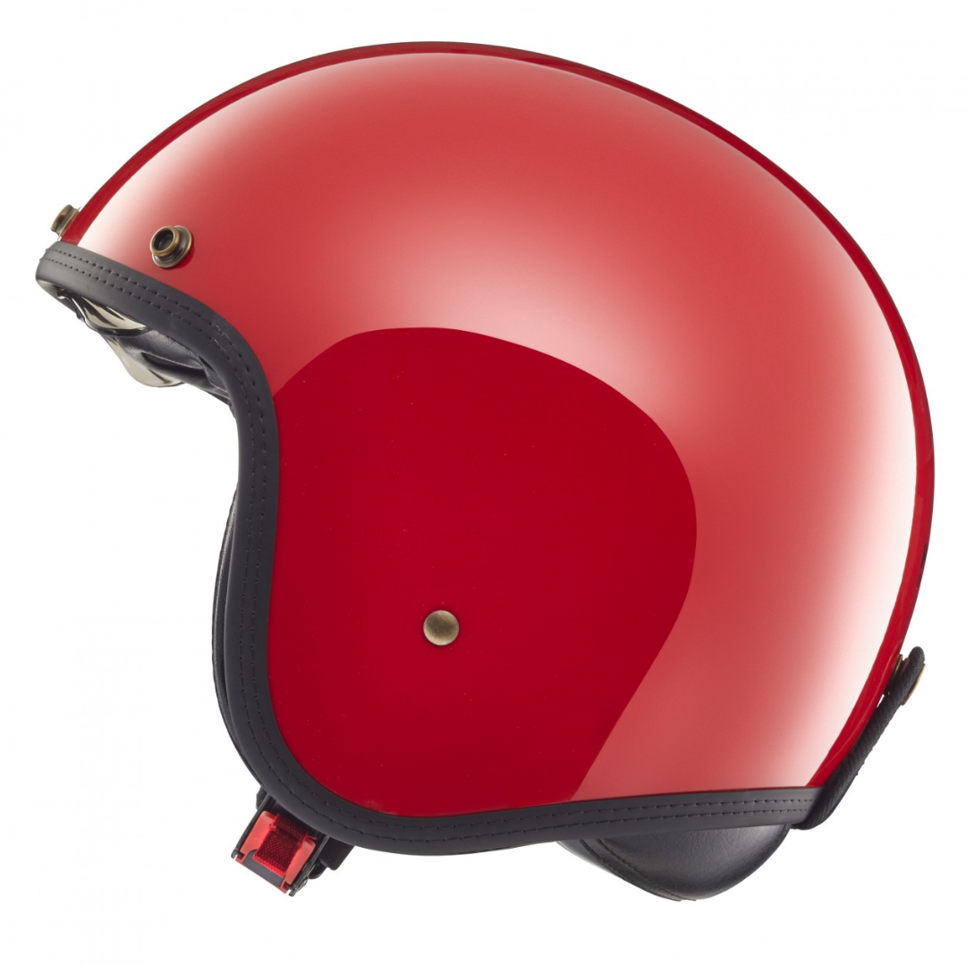 Casco jet Helmo Milano, Audace, rojo brillante