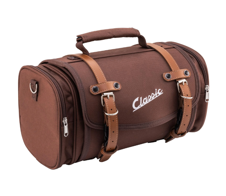 Bolsa "Classic" pequeña para Vespa, nailon, marrón tabaco
