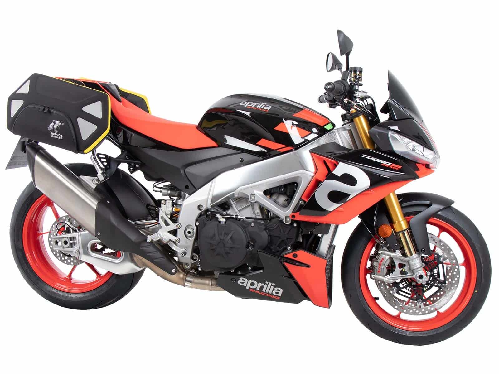 Soporte lateral C-Bow negro para Aprilia Tuono V4 Factory /RSV 4 /RSV 4 Factory (21-24) Hepco Becker