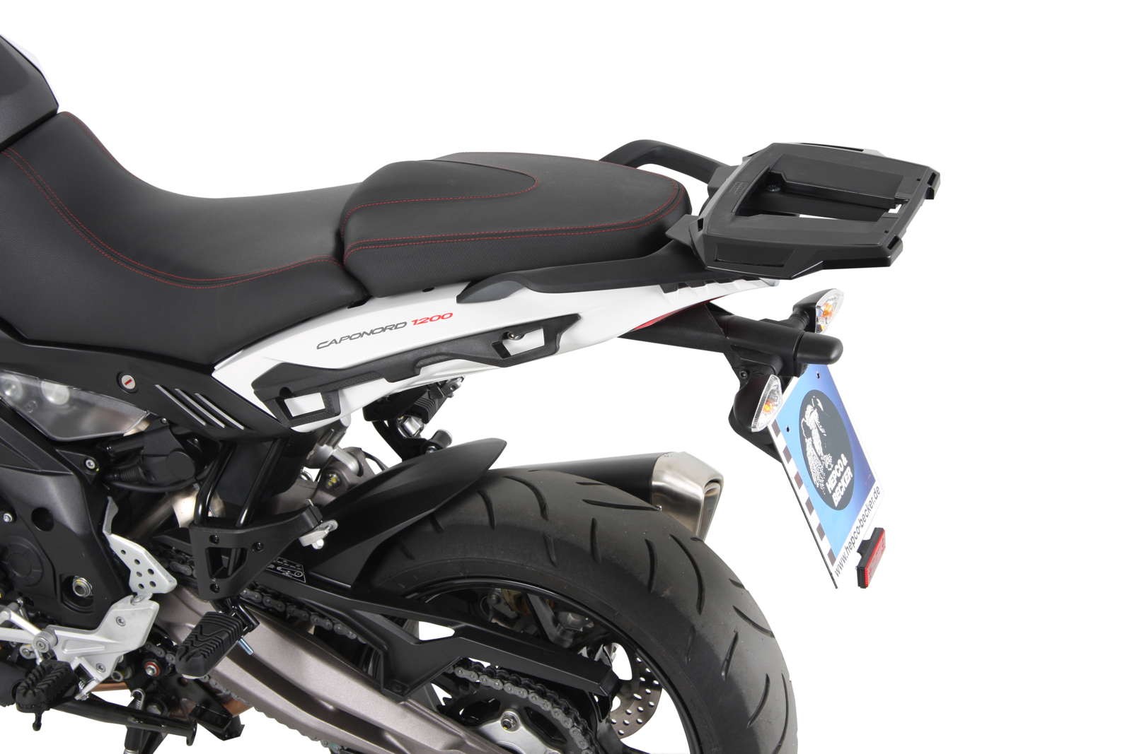 Alurack topcase carrier negro para Aprilia Caponord 1200 (My.13-16) Hepco & Becker