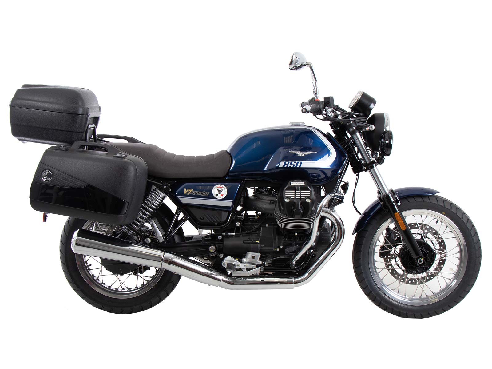 Portaequipajes negro para Moto Guzzi V7 Special/Stone/Centenario (21-24) Hepco & Becker
