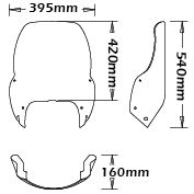 Parabrisas ampliado tipo Air Flow para BMW R 1100 GS (94-99), fuertemente tintado