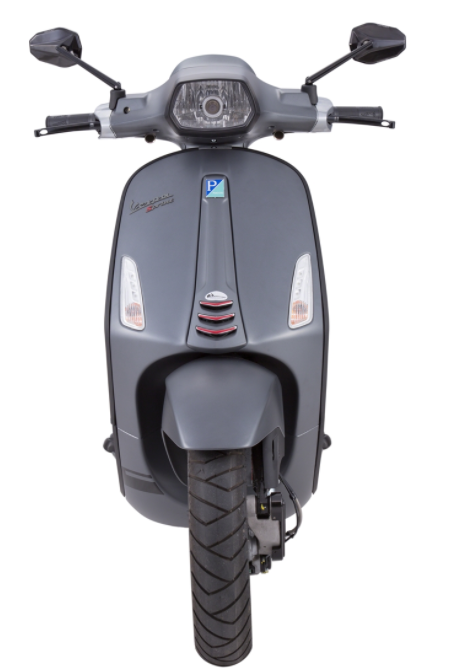 Conector mono ranura tubo pata escudo negro mate para Vespa Primavera/Sprint 50-150ccm