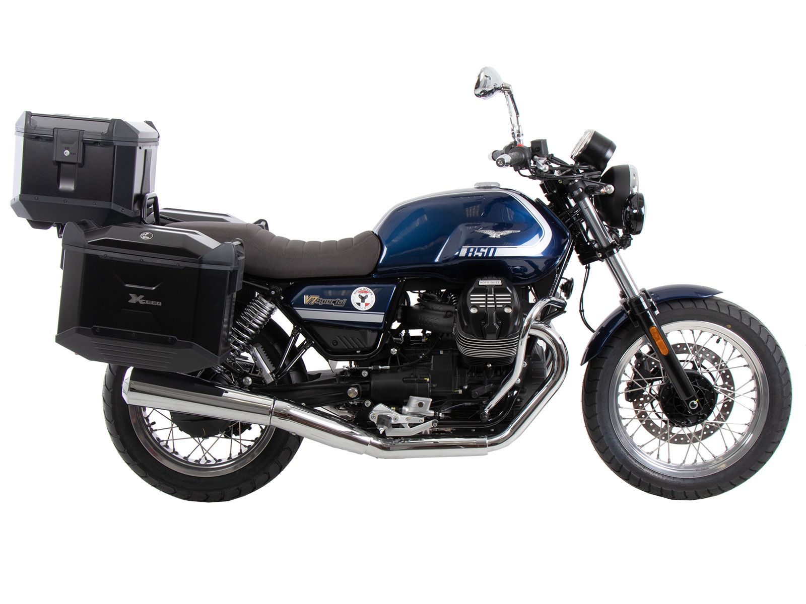Portaequipajes negro para Moto Guzzi V7 Special/Stone/Centenario (21-24) Hepco & Becker