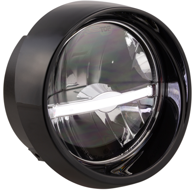 Faro LED para Vespa Primavera 50-150ccm 2T/4T (-'18), negro brillante