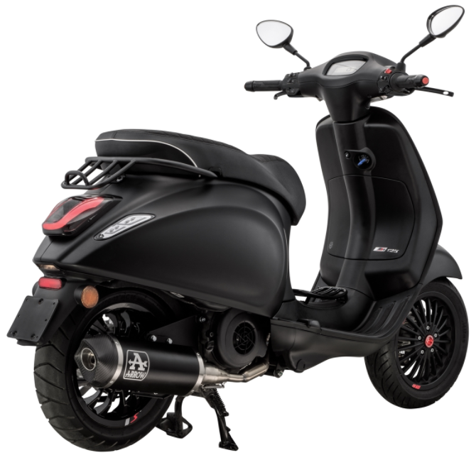 Portaequipajes escalonado negro para Vespa Primavera/Sprint 50-150ccm