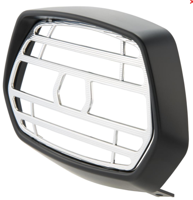 Rejilla del faro negro mate para Vespa Sprint 50-150ccm 2T/4T, rejilla - cromada
