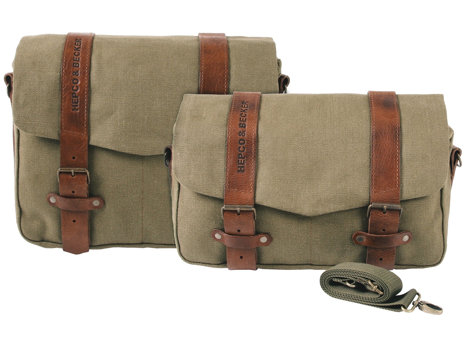 Juego de bolsas de mensajero LEGACY M/L verde para portador C-Bow Hepco & Becker