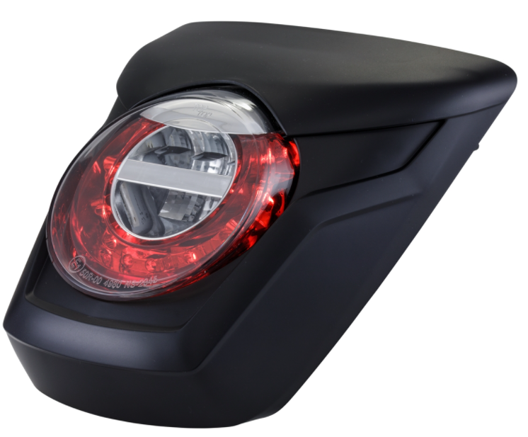 Luz trasera LED roja para Vespa Primavera/Sprint 50-150ccm, borde - negro mate