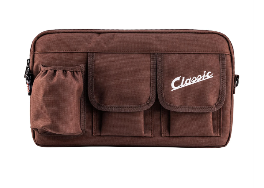 Bolsa "Classic" para maletero/guantera Vespa, nailon, marrón tabaco