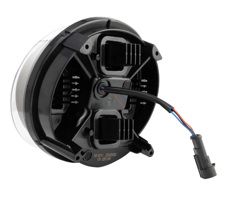 Faro delantero ZELIONI Black Edition LED para Vespa GTS/GTS Super HPE 125-300 (19-22), negro/cromo