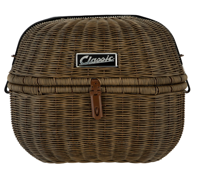 Kit de cesta portaequipajes "Classic" con portaequipajes para Vespa LX/LXV/S 50-150ccm, marrón oscuro
