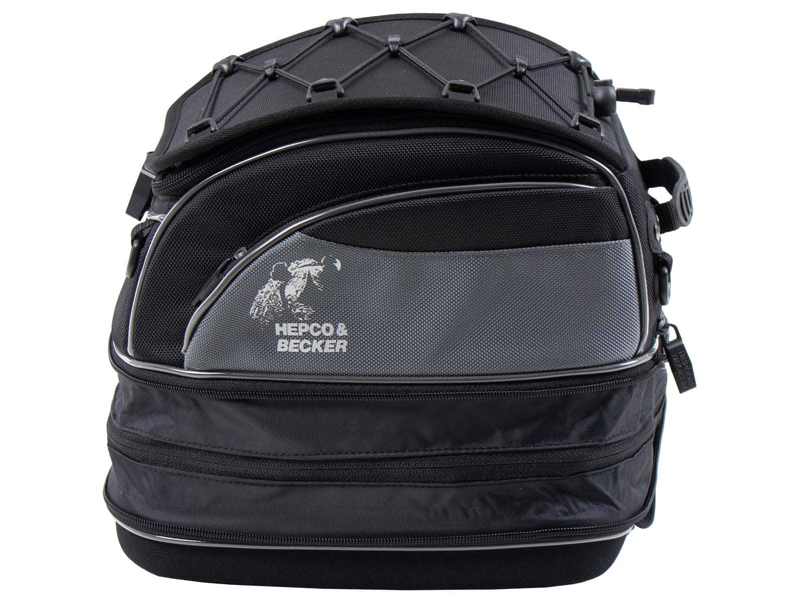 Bolsa trasera Street negra, fijación universal al cinturón, Hepco & Becker