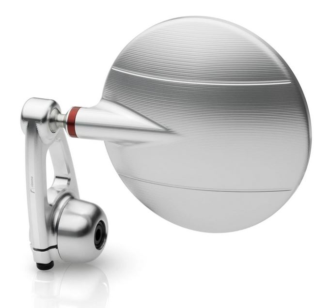 Retrovisor de manillar RIZOMA "SPY-ARM" izquierdo o derecho para Vespa, anodizado plata