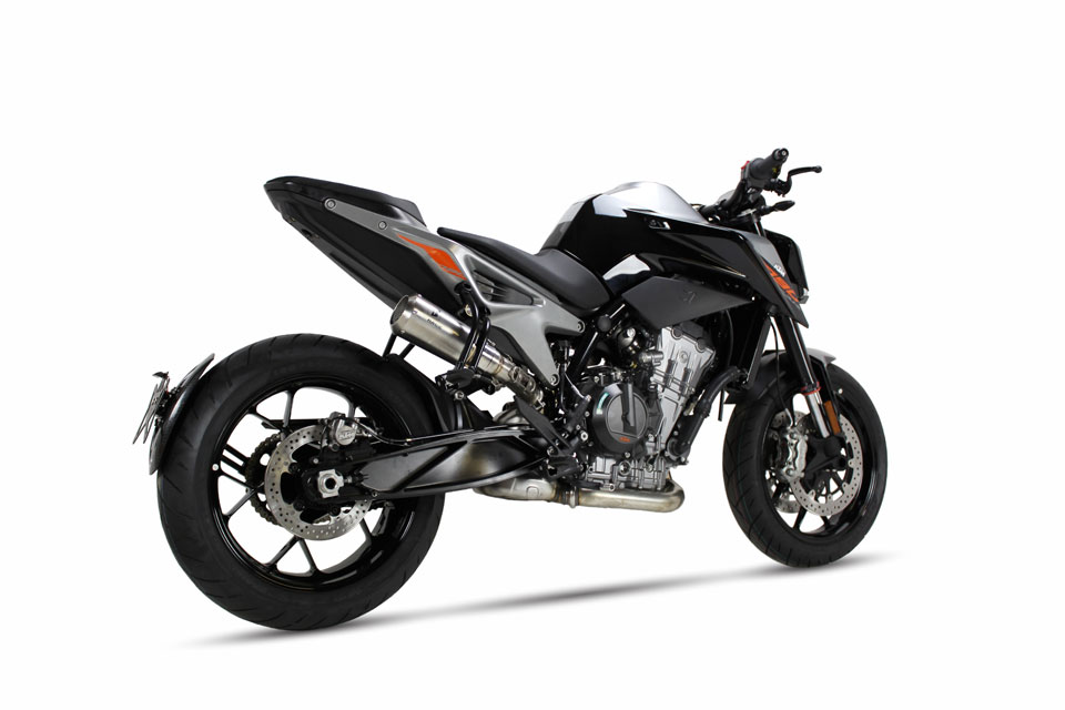 IXRACE MK2 silenciador trasero KTM Duke 125/390, RC 125/390, acero inoxidable, homologado E, Euro4