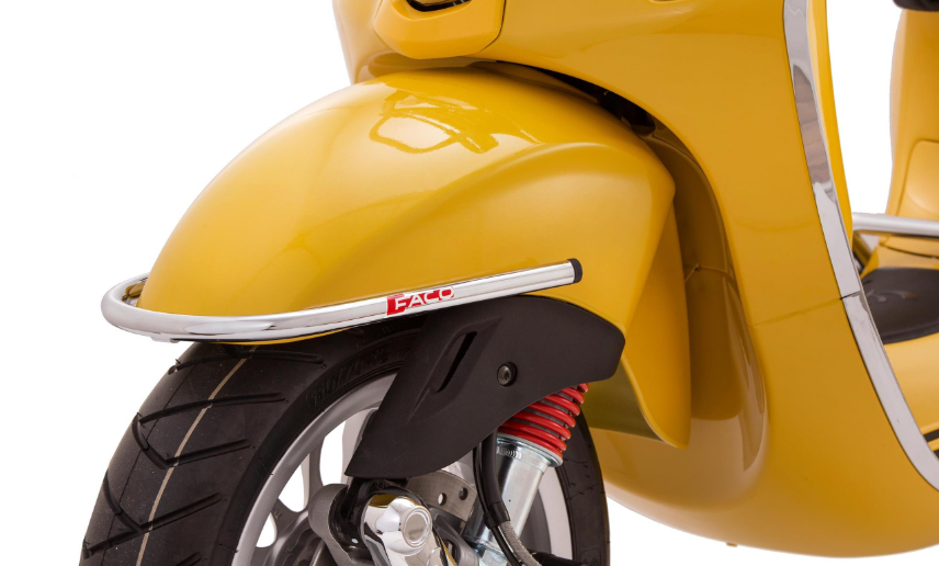 Guardabarros parachoques delantero para Vespa LX/LXV/S/Primavera/Sprint/Elettrica 50-150ccm, cromado